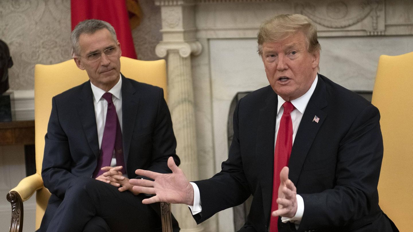 Trump-Putin-Treffen: Donald Trump bei einem früheren Termin mit Stoltenberg