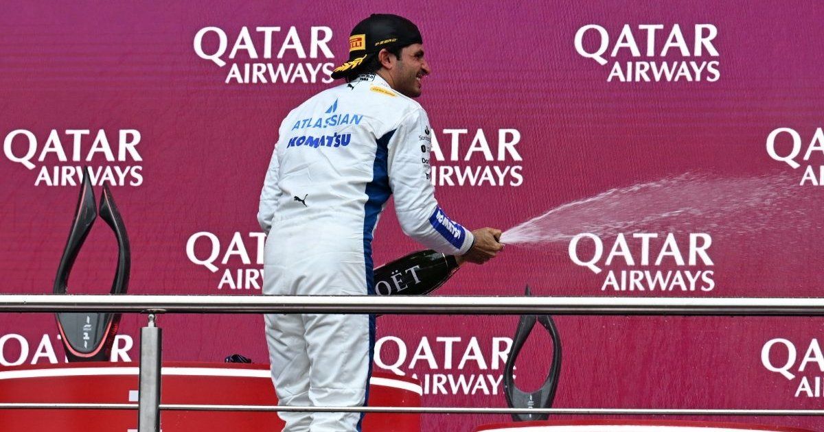 Carlos Sainz Euphoric after first podium with Williams