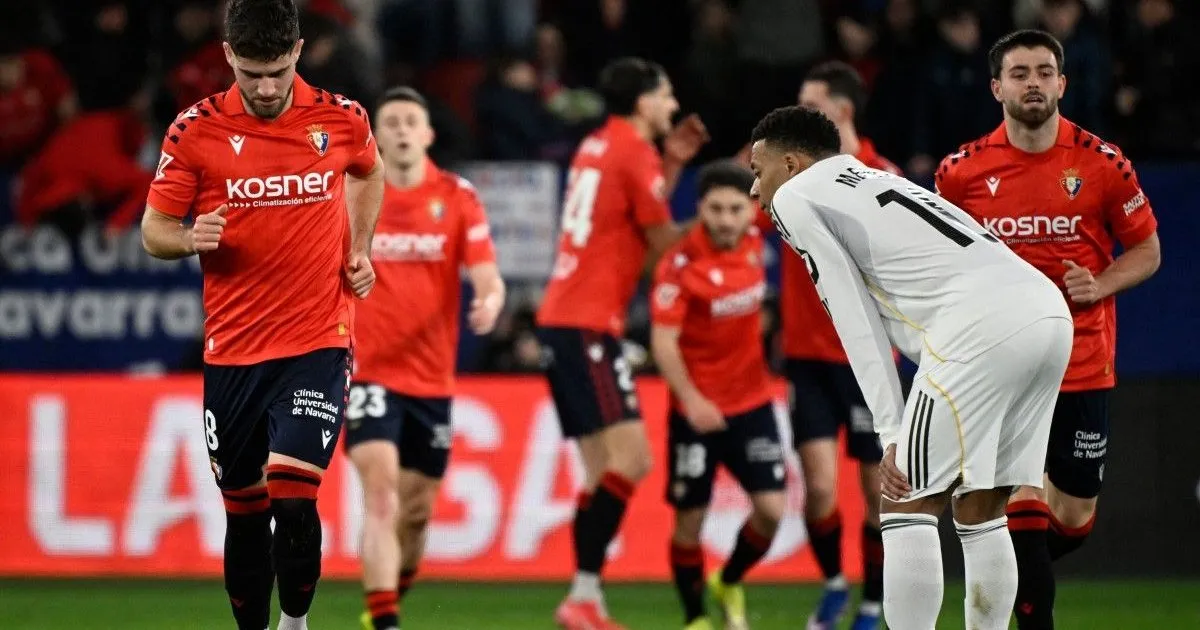 Real Madrid falls to Osasuna with an agonizing goal and suffers the first league defeat in the Arbeloa era
