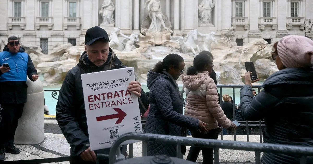 Rome begins charging tourists to access the Trevi Fountain