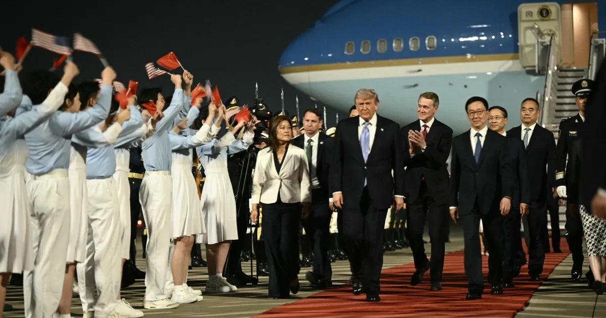 Trump arrives in Beijing to meet with President Xi Jinping