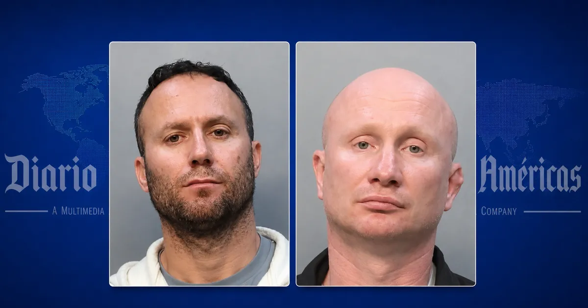 Two men are surprised installing equipment to clone cards in a supermarket on 8th Street in Miami