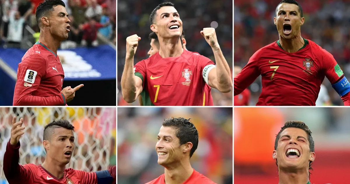 Cristiano Ronaldo, the first in history to score in six World Cups