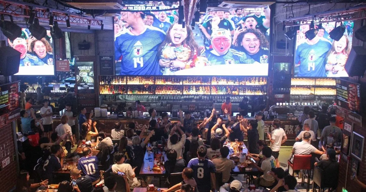 Fans in China put politics aside to support Japan in the World Cup
