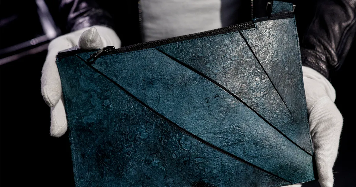 The first leather bag made from T-Rex cells is auctioned in Paris
