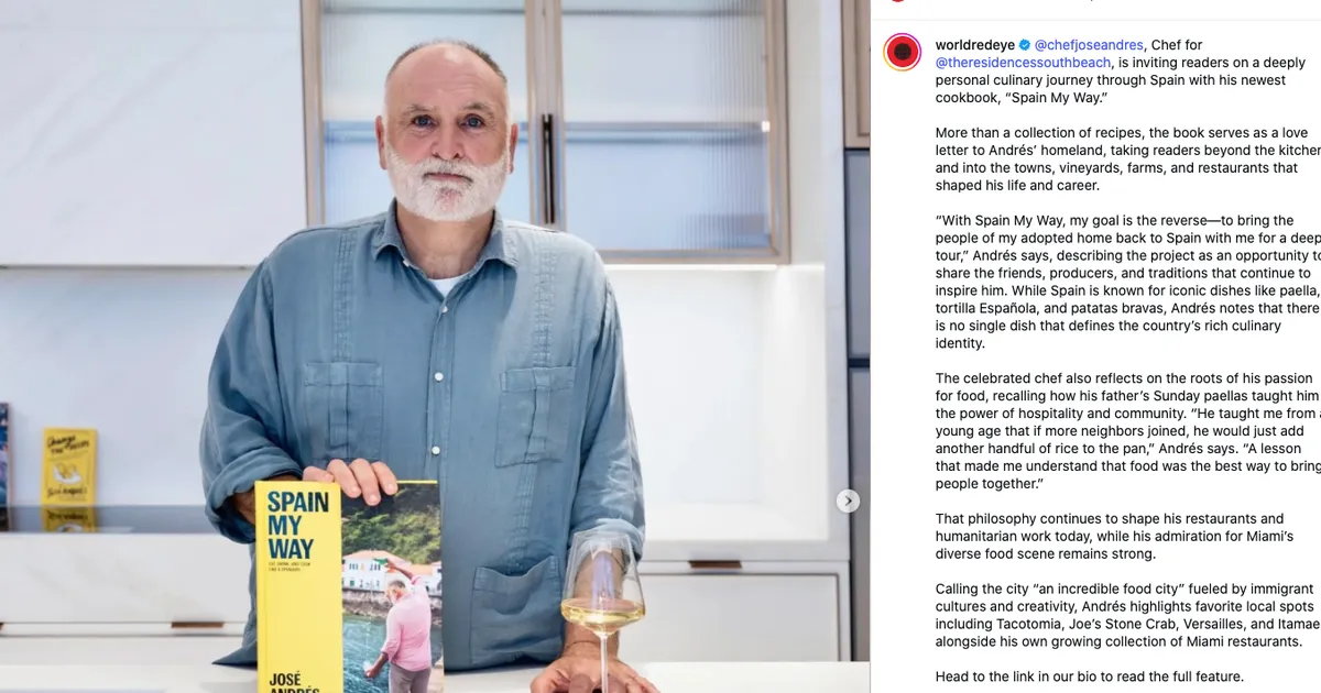 Chef José Andres asks the US to allow Capdevila to attend the World Cup final