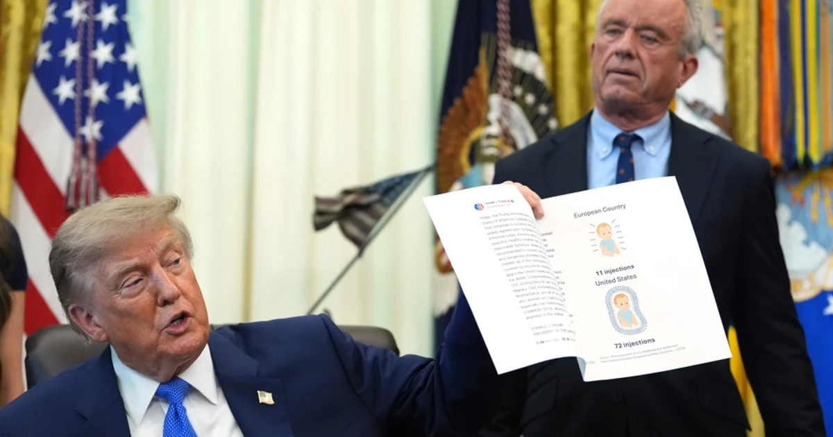 Trump signs an executive order that seeks to space out childhood vaccinations