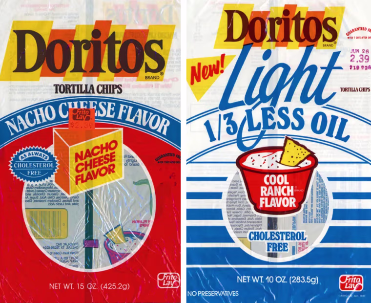 Doritos bags in the 1980s.