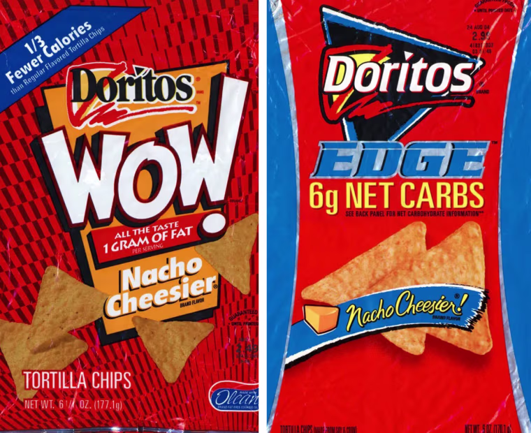 This is how the product was marketed in 1997 (left) and in 2004 (right).